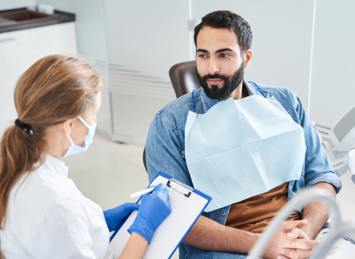 dentist consultation with patient